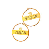 Vegan Queen Hoop Earrings - Rosenix