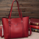 Alexa Vegan Leather Office Bag: Red