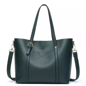 Alexa Vegan Leather Office Bag: Green - Rosenix